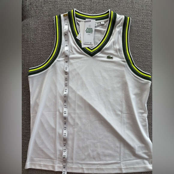 Lacoste Women’s Mesh V-Neck Tank Top | Size 42 (L) | NWT - Picture 13 of 15